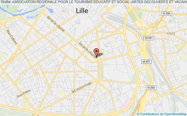 plan association Association Regionale Pour Le Tourisme Educatif Et Social (artes Decouverte Et Vacances) Lille