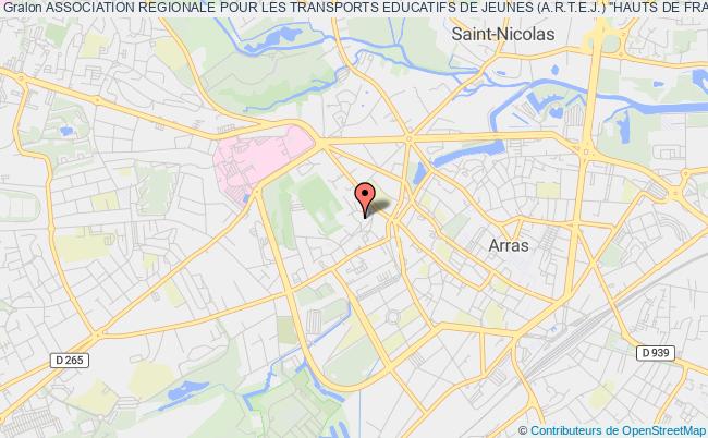 plan association Association Regionale Pour Les Transports Educatifs De Jeunes (a.r.t.e.j.) "hauts De France" Arras