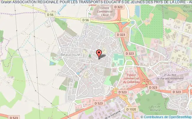 plan association Association Regionale Pour Les Transports Educatifs De Jeunes Des Pays De La Loire - Artej Des Pays De La Loire Beaucouzé
