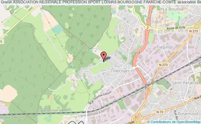 plan association Association Regionale Profession Sport Loisirs Bourgogne Franche-comte Besançon