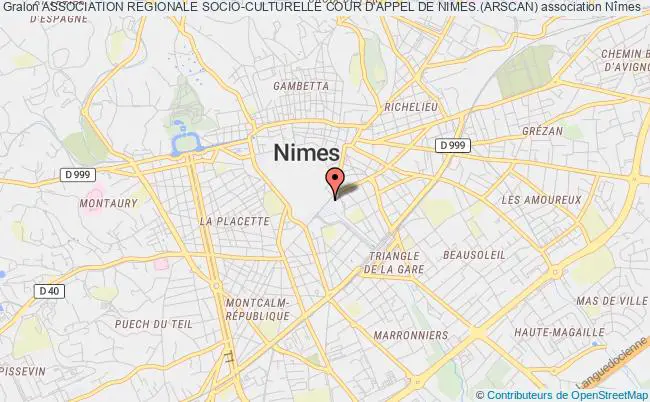 plan association Association Regionale Socio-culturelle Cour D'appel De Nimes.(arscan) Nîmes
