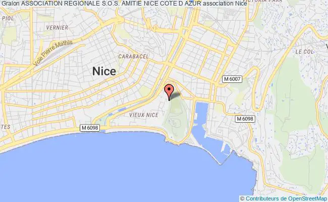 plan association Association Regionale S.o.s. Amitie Nice Cote D Azur Nice