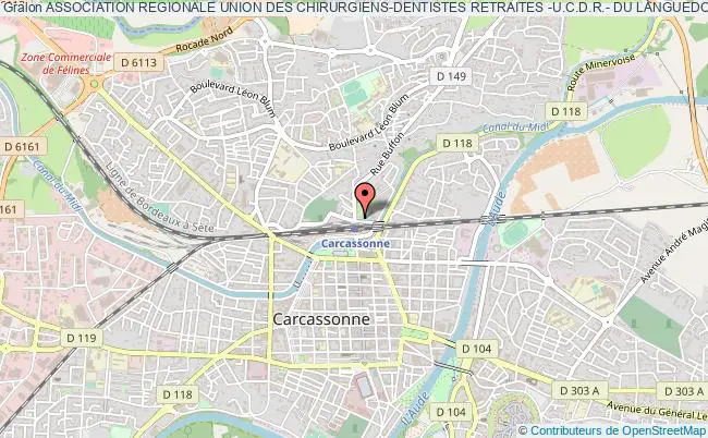 plan association Association Regionale Union Des Chirurgiens-dentistes Retraites -u.c.d.r.- Du Languedoc-roussillon Carcassonne