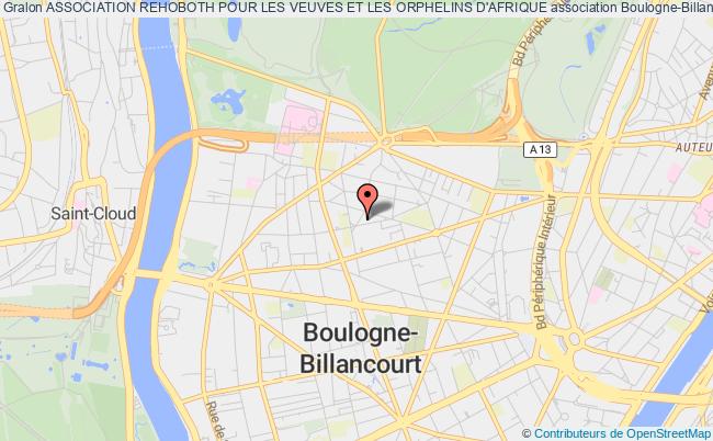 plan association Association Rehoboth Pour Les Veuves Et Les Orphelins D'afrique Boulogne-Billancourt