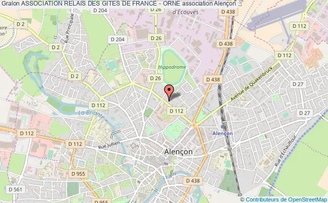 plan association Association Relais Des Gites De France - Orne Alençon