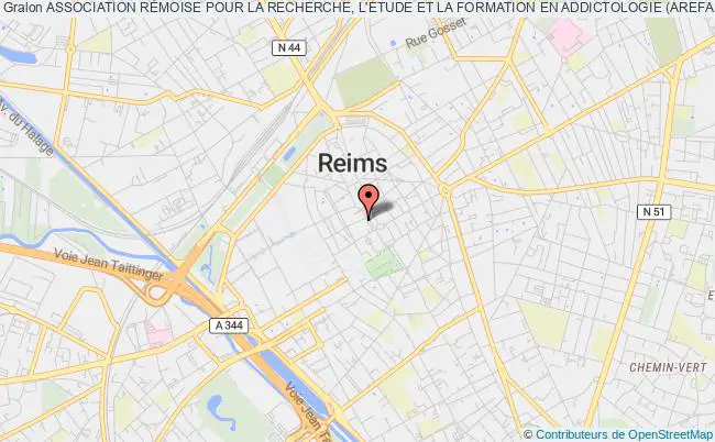 plan association Association RÉmoise Pour La Recherche, L'etude Et La Formation En Addictologie (arefad) Reims