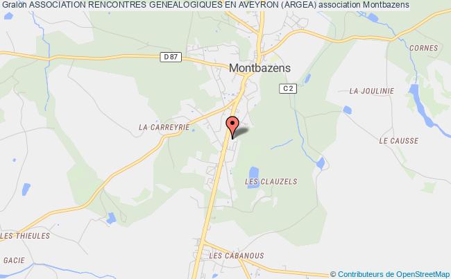 plan association Association Rencontres Genealogiques En Aveyron (argea) Montbazens