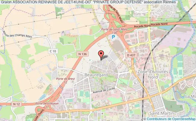 plan association Association Rennaise De Jeet-kune-do  "private Group Defense" Rennes