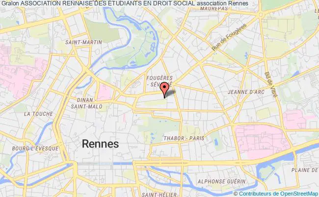 plan association Association Rennaise Des Étudiants En Droit Social Rennes