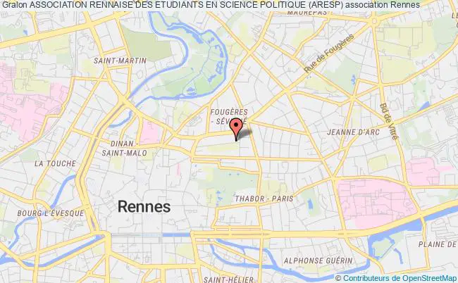 plan association Association Rennaise Des Etudiants En Science Politique (aresp) Rennes cedex