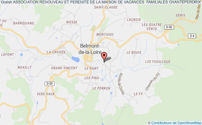 plan association Association Renouveau Et Perenite De La Maison De Vacances  Familiales Chanteperdrix Belmont-de-la-Loire