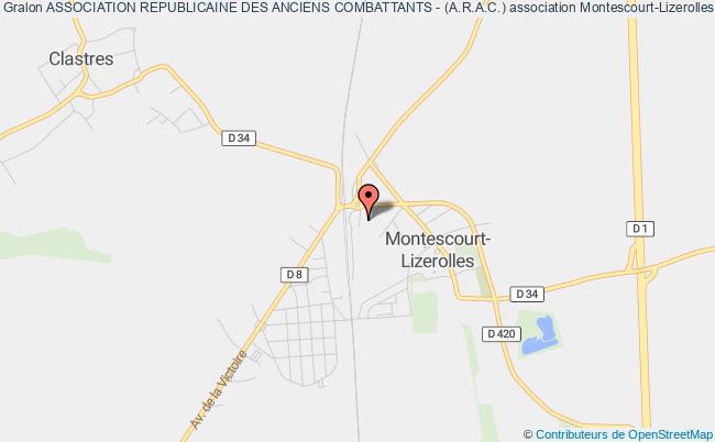 plan association Association Republicaine Des Anciens Combattants - (a.r.a.c.) Montescourt-Lizerolles