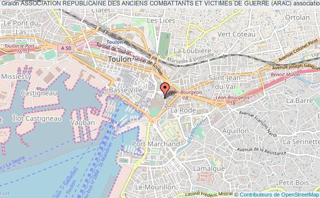 plan association Association Republicaine Des Anciens Combattants Et Victimes De Guerre (arac) Toulon