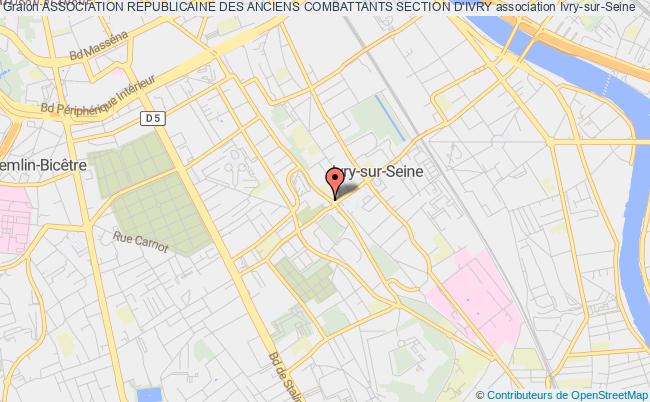 plan association Association Republicaine Des Anciens Combattants Section D'ivry Ivry-sur-Seine