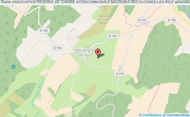 plan association Association Reserve De Chasse Intercommunale Maizieres-recolognes-les-rioz Recologne-lès-Rioz