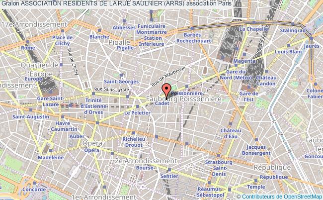 plan association Association Residents De La Rue Saulnier (arrs) Paris
