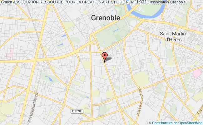 plan association Association Ressource Pour La CrÉation Artistique NumÉrique Grenoble
