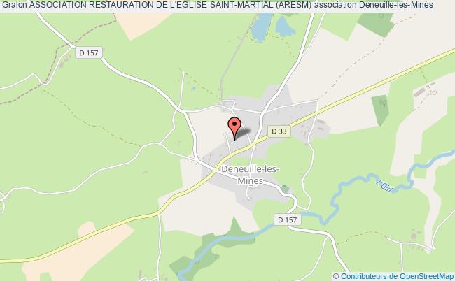 plan association Association Restauration De L'eglise Saint-martial (aresm) Deneuille-les-Mines