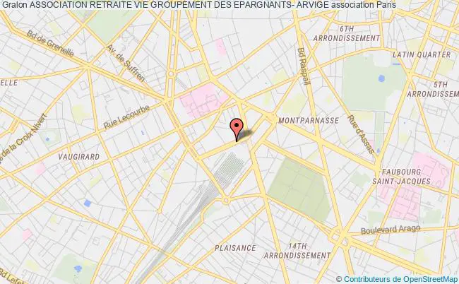 plan association Association Retraite Vie Groupement Des Epargnants- Arvige Paris