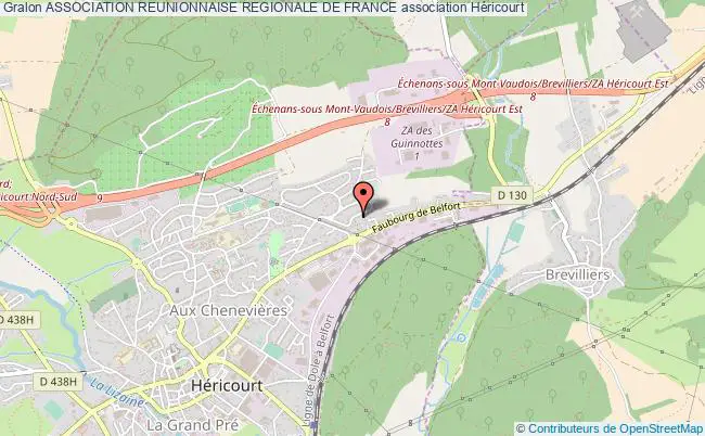plan association Association Reunionnaise Regionale De France Héricourt