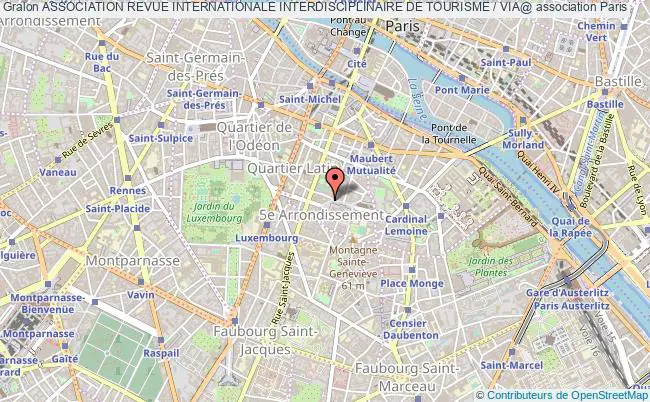 plan association Association Revue Internationale Interdisciplinaire De Tourisme / Via@ Paris 5e