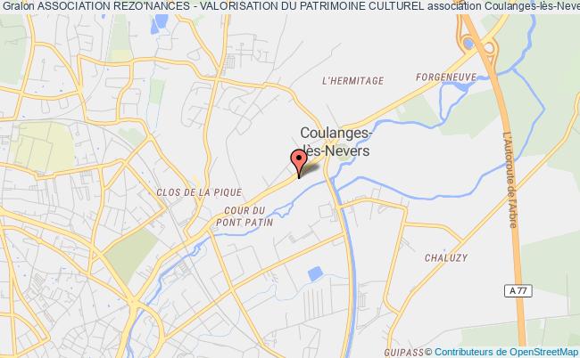 plan association Association Rezo'nances - Valorisation Du Patrimoine Culturel Coulanges-lès-Nevers