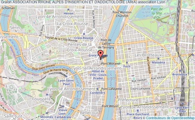 plan association Association Rhone Alpes D'insertion Et D'addictologie (aria) Lyon