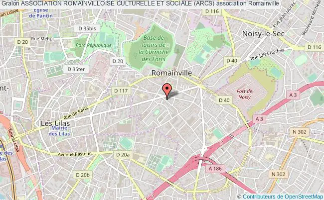 plan association Association Romainvilloise Culturelle Et Sociale (arcs) Romainville