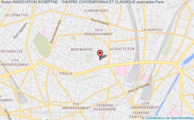 plan association Association Rosepyne - Theatre Contemporain Et Classique Paris