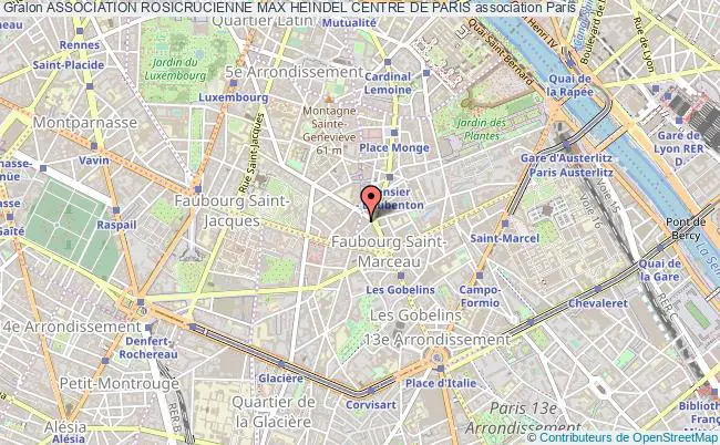 plan association Association Rosicrucienne Max Heindel Centre De Paris Paris