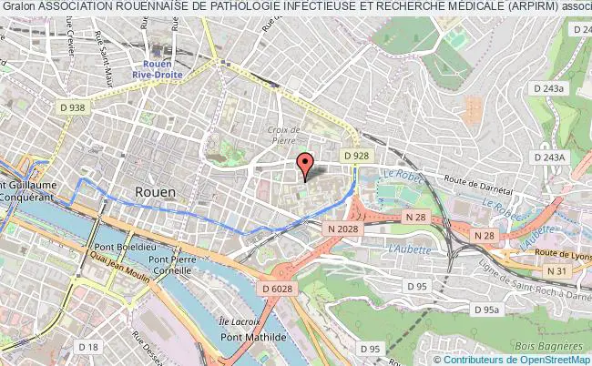 plan association Association Rouennaise De Pathologie Infectieuse Et Recherche MÉdicale (arpirm) Rouen