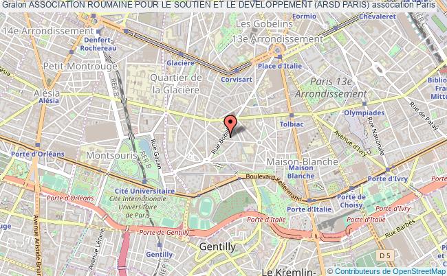 plan association Association Roumaine Pour Le Soutien Et Le Developpement (arsd Paris) Paris 13e