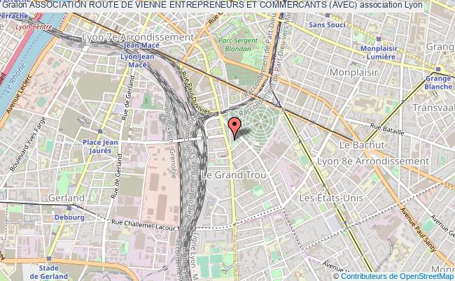 plan association Association Route De Vienne Entrepreneurs Et Commercants (avec) Lyon 8