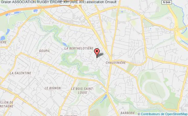 plan association Association Rugby Erdre Xiii (are Xiii) Orvault