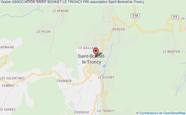 plan association Association Saint Bonnet Le Troncy Pri Saint-Bonnet-le-Troncy