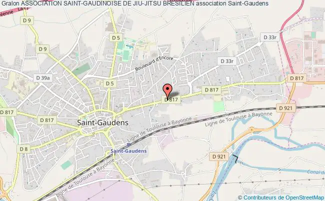 plan association Association Saint-gaudinoise De Jiu-jitsu Bresilien Saint-Gaudens