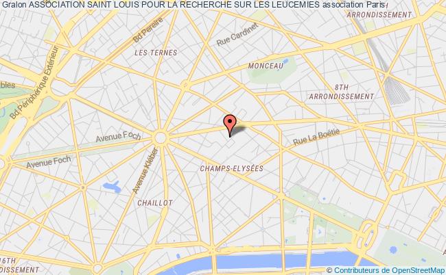 plan association Association Saint Louis Pour La Recherche Sur Les Leucemies Paris 8e