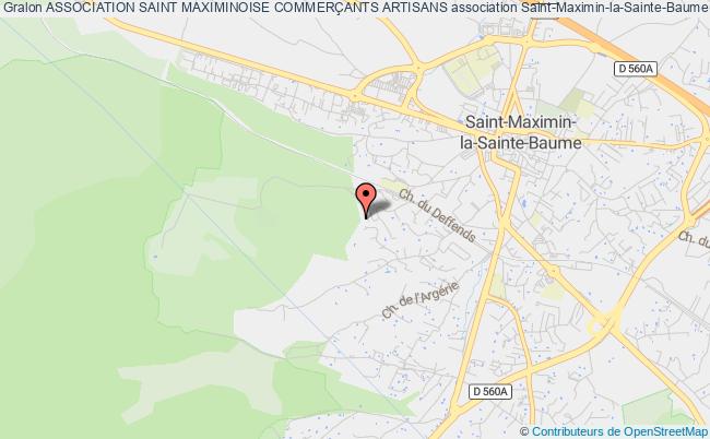 plan association Association Saint Maximinoise CommerÇants Artisans Saint-Maximin-la-Sainte-Baume