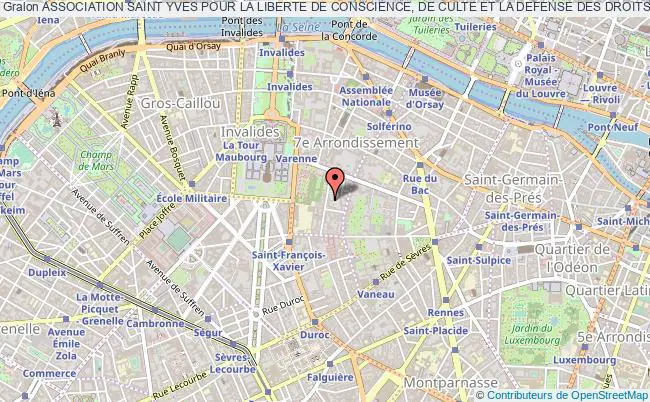 plan association Association Saint Yves Pour La Liberte De Conscience, De Culte Et La Defense Des Droits De L'homme Paris