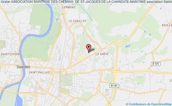 plan association Association Saintaise Des Chemins  De St-jacques De La Charente-maritime Saintes
