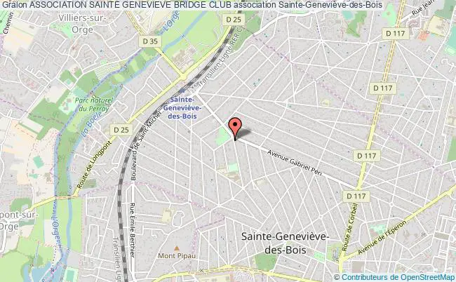 plan association Association Sainte Genevieve Bridge Club Sainte-Geneviève-des-Bois