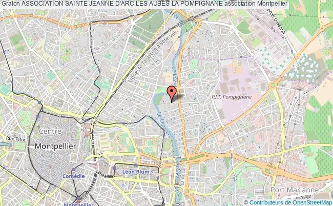 plan association Association Sainte Jeanne D'arc Les Aubes La Pompignane Montpellier