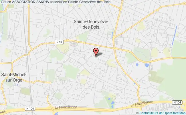 plan association Association Sakina Sainte-Geneviève-des-Bois