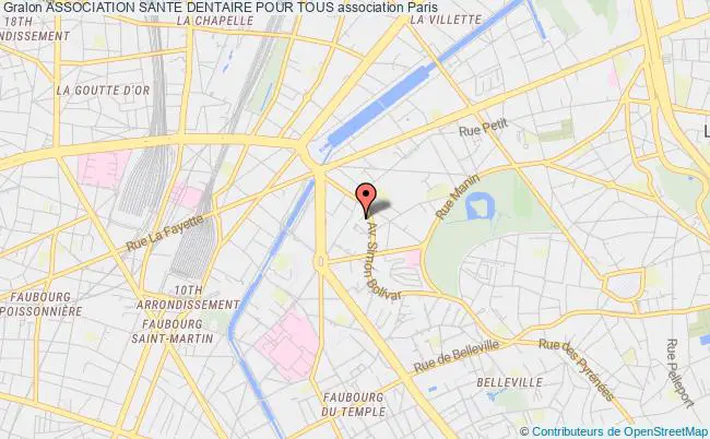 plan association Association Sante Dentaire Pour Tous Paris
