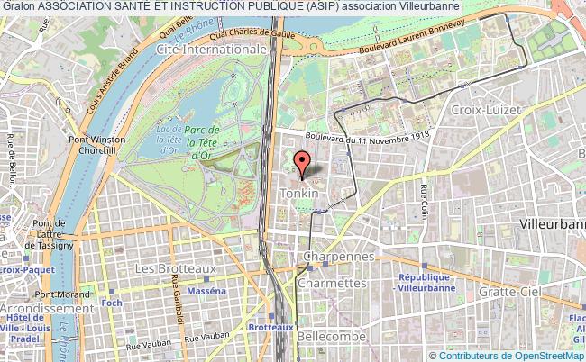 plan association Association SantÉ Et Instruction Publique (asip) Villeurbanne
