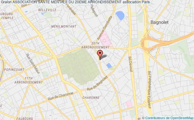 plan association Association Sante Mentale Du 20eme Arrondissement Paris
