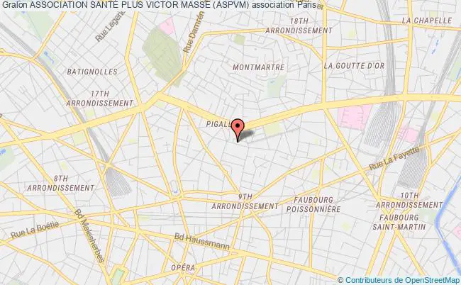 plan association Association SantÉ Plus Victor Masse (aspvm) Paris 9e