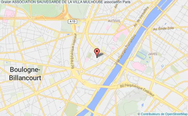 plan association Association Sauvegarde De La Villa Mulhouse Paris