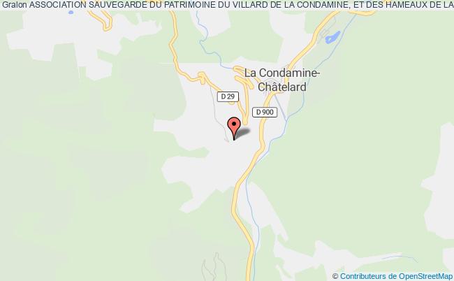 plan association Association Sauvegarde Du Patrimoine Du Villard De La Condamine, Et Des Hameaux De La Commune 