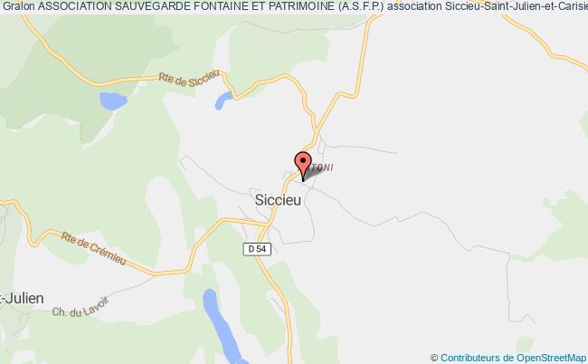 plan association Association Sauvegarde Fontaine Et Patrimoine (a.s.f.p.) Siccieu-Saint-Julien-et-Carisieu